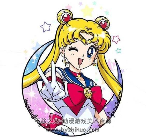 美少女战士图片 古早风插画头像图包 百度网盘下载 410P