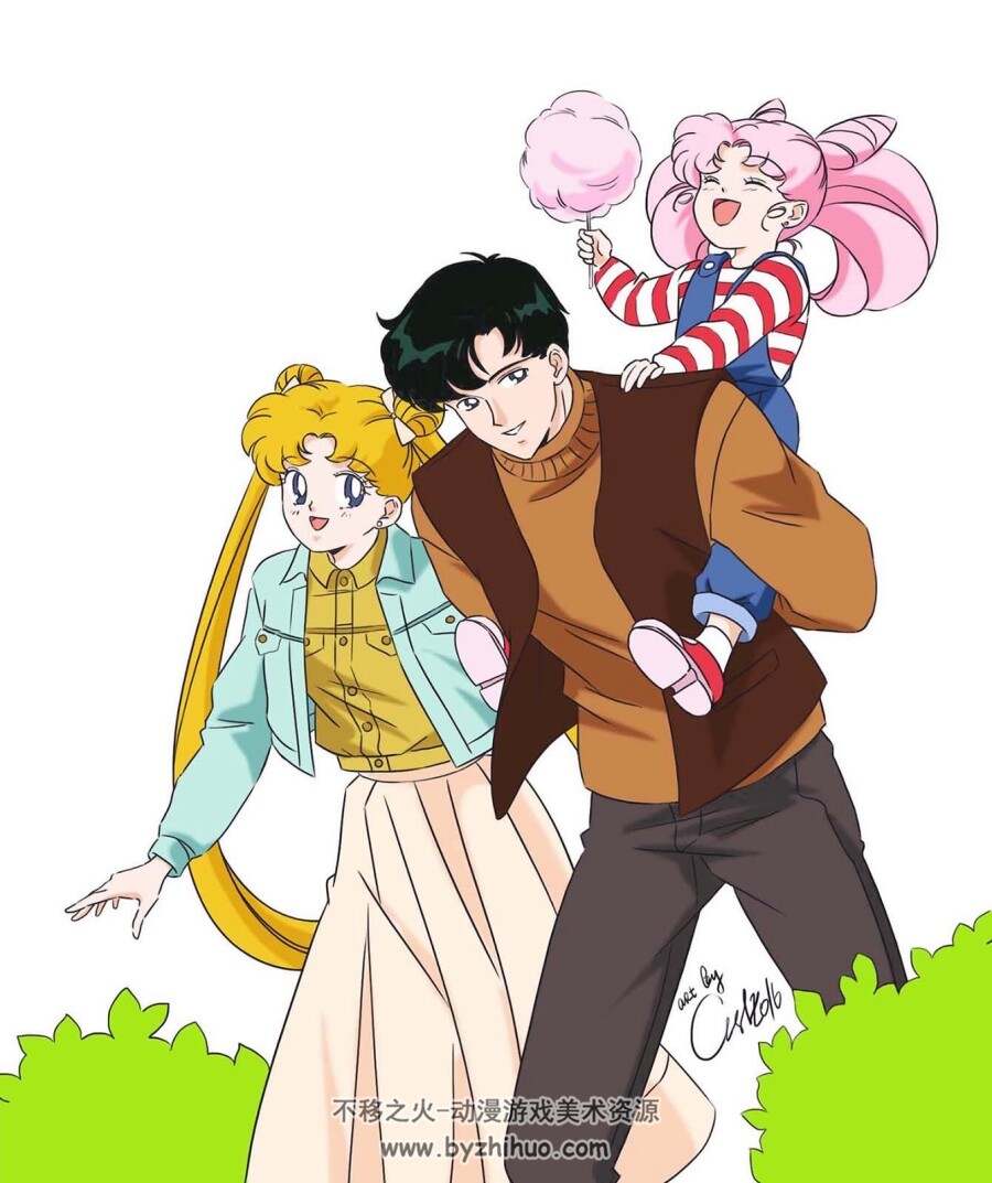 美少女战士图片 古早风插画头像图包 百度网盘下载 410P