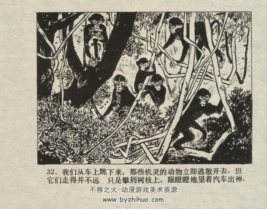 在密林中 仿印 湖南美术 1983 PDF格式连环画 百度网盘下载