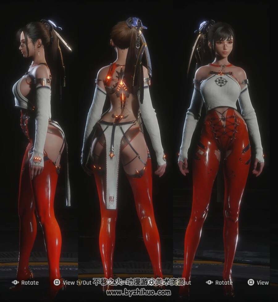 剑星星刃 三视图设定图片  全套服装 游戏人物CG场景原画 百度网盘下载
