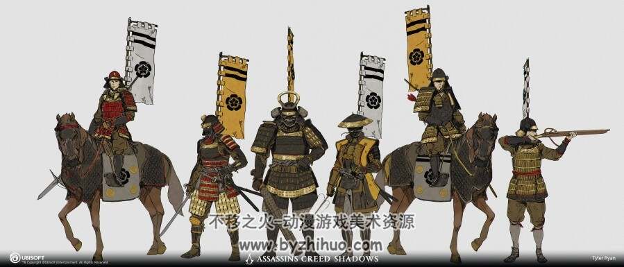 刺客信条影 游戏角色概念武器道具原画美术设定参考图片 百度云下载