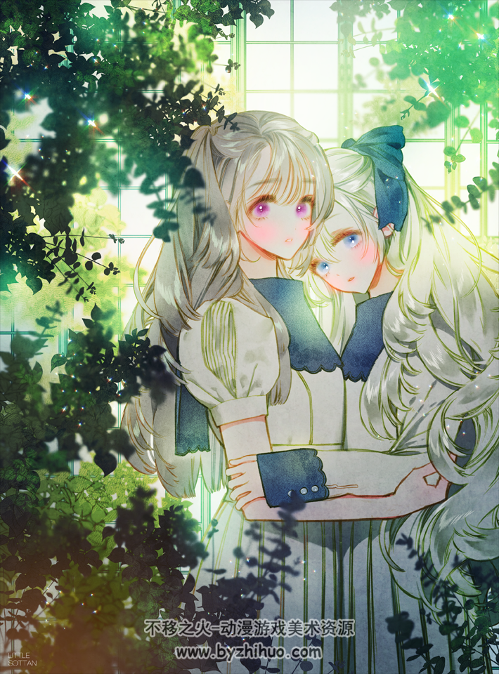 P站画师Sottan 唯美人物插画图包 百度网盘下载