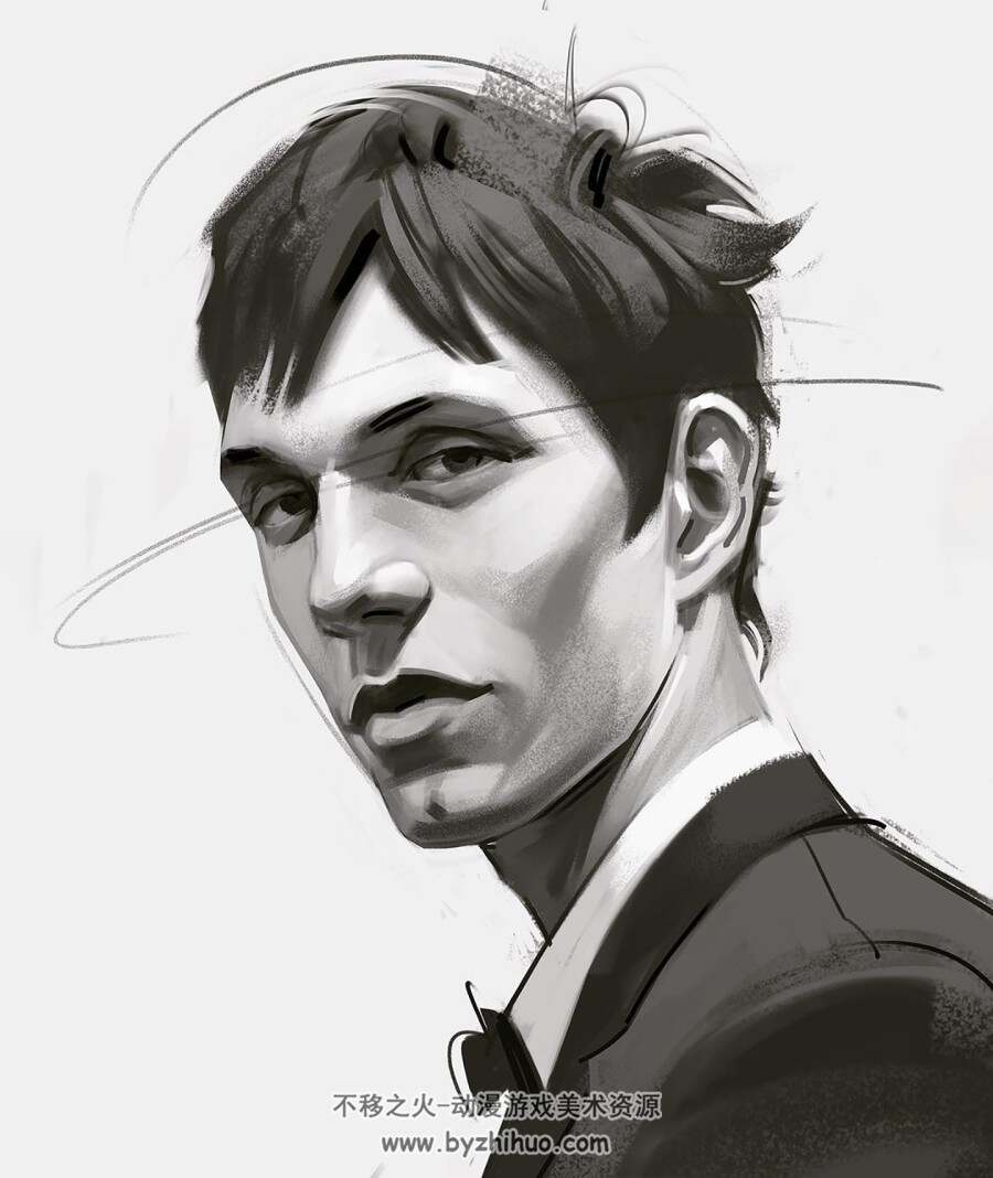 画师josh hunter black 插画图包含过程视频 百度网盘下载