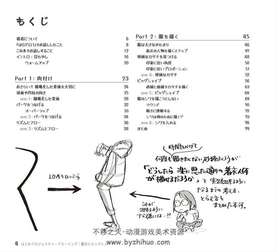 はじめてのジェスチャードローイング 着衣とビッグシェイプ衣物绘制下载