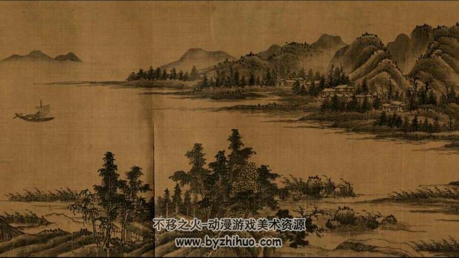 清 钱士云 仿董源江南烟峦图卷 百度网盘下载