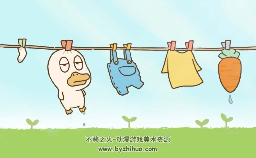 萝卜人和大头鸭的原创壁纸