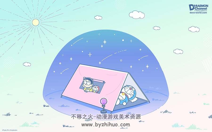 哆啦A梦 插画电脑壁纸作品图包 百度网盘下载