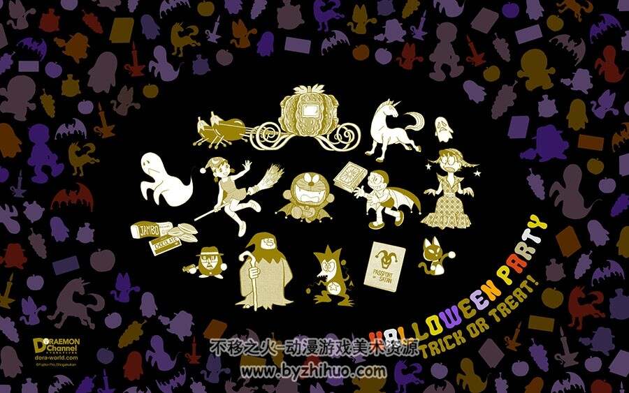 哆啦A梦 插画电脑壁纸作品图包 百度网盘下载