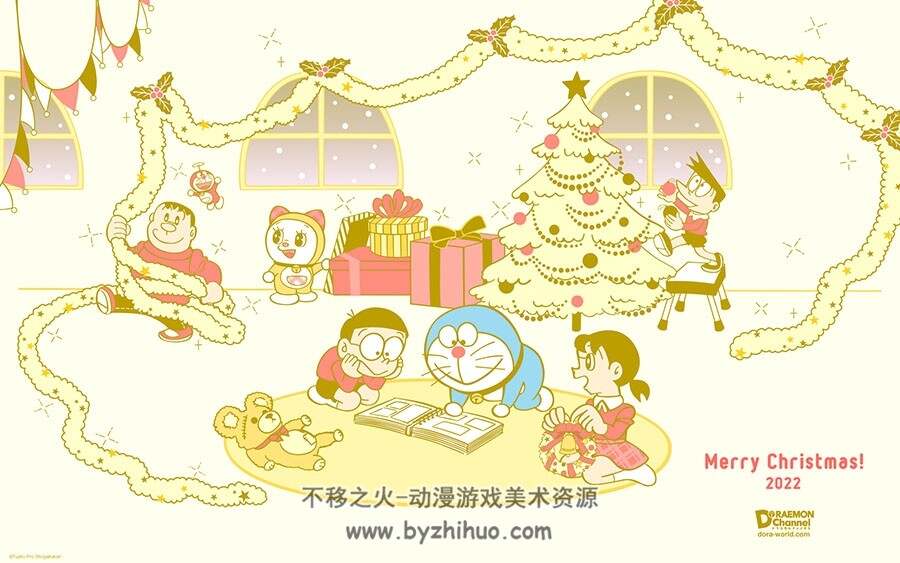 哆啦A梦 插画电脑壁纸作品图包 百度网盘下载