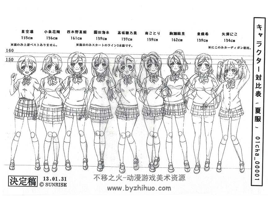 Love Live! School Idol 校园偶像系列 画集+线稿合集 百度网盘下载