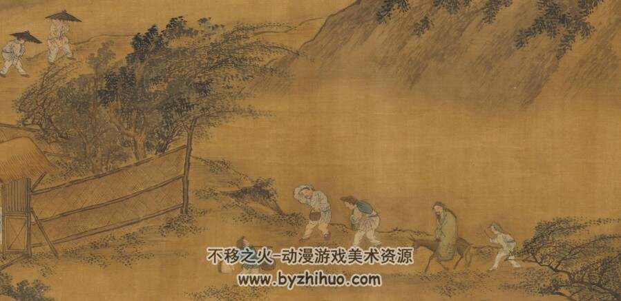 明.谢时臣 风雨归村图 百度网盘下载