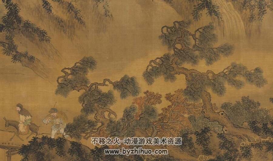 明.谢时臣 风雨归村图 百度网盘下载