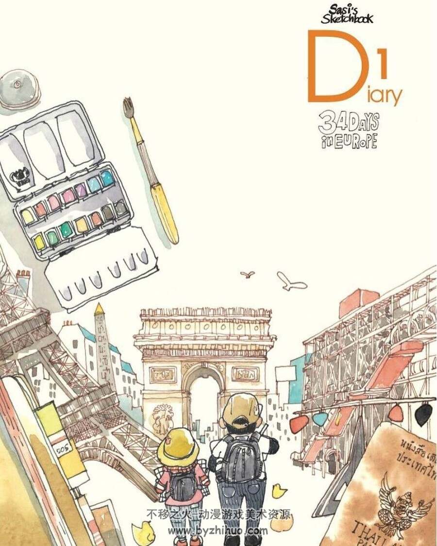 泰国旅行插画家sasi图包 百度网盘下载 1018P
