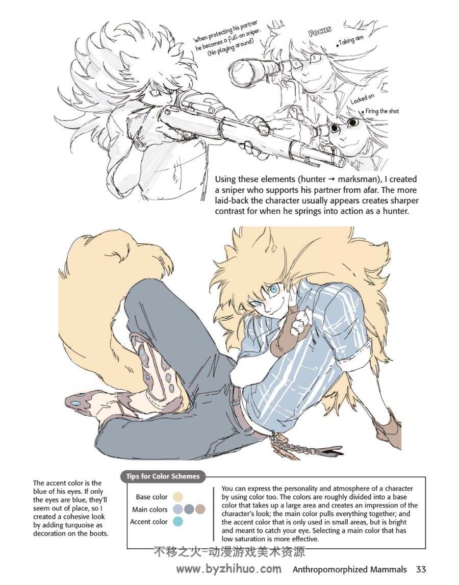 绘制奇幻兽人 兽人动态动作 A Guide to Drawing Manga Fantasy Furries英文原版 下载