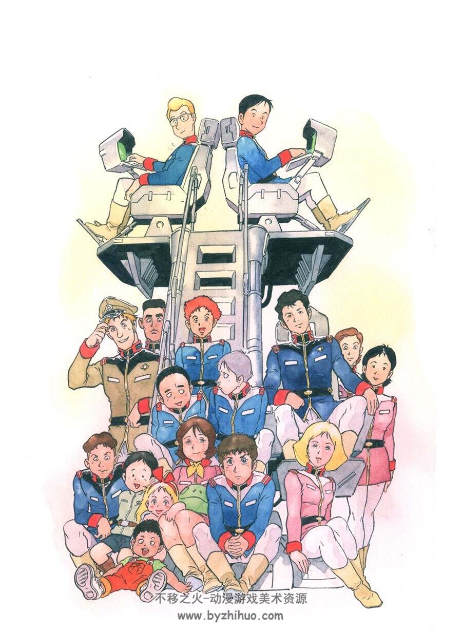 安彦良和 Mobile Suit Gundam Watercolor Illustrations+Shikishi Board Illustrations 图包