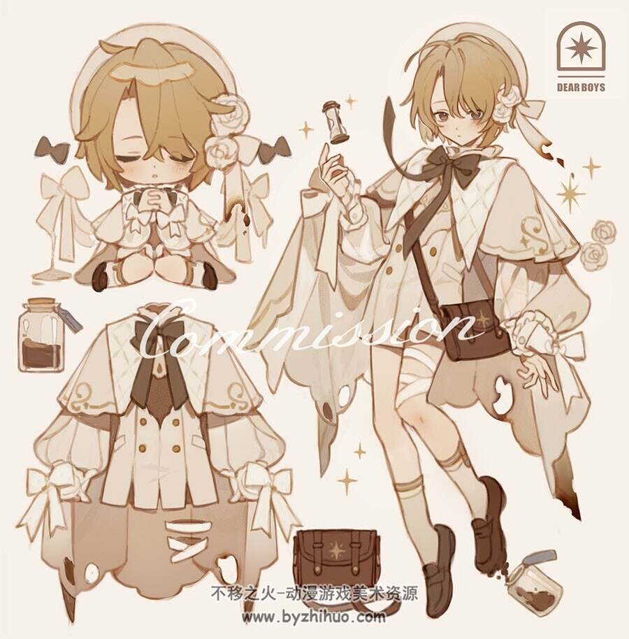 画师BOY 可爱角色二次元插画图包 百度网盘下载