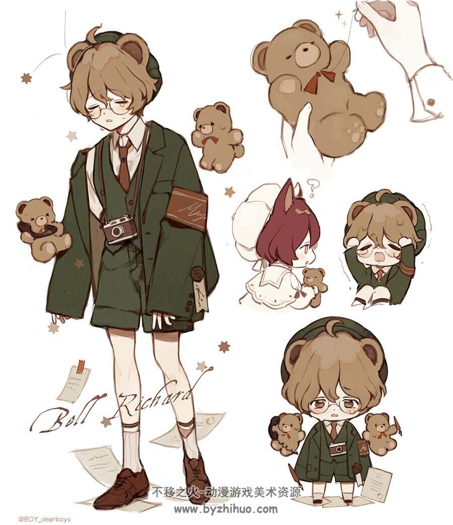 画师BOY 可爱角色二次元插画图包 百度网盘下载