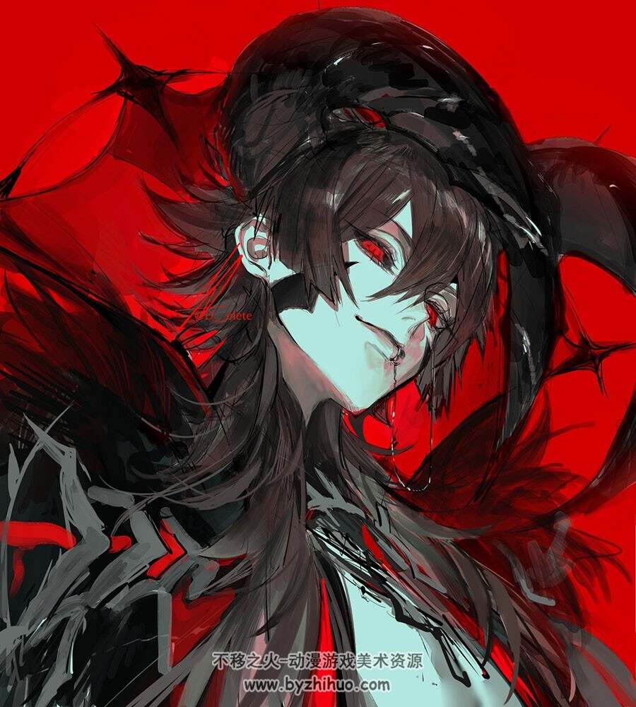 画师AU D__elete 韩系美型人物插画作品图包 百度网盘下载