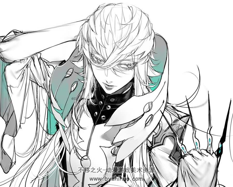 画师AU D__elete 韩系美型人物插画作品图包 百度网盘下载