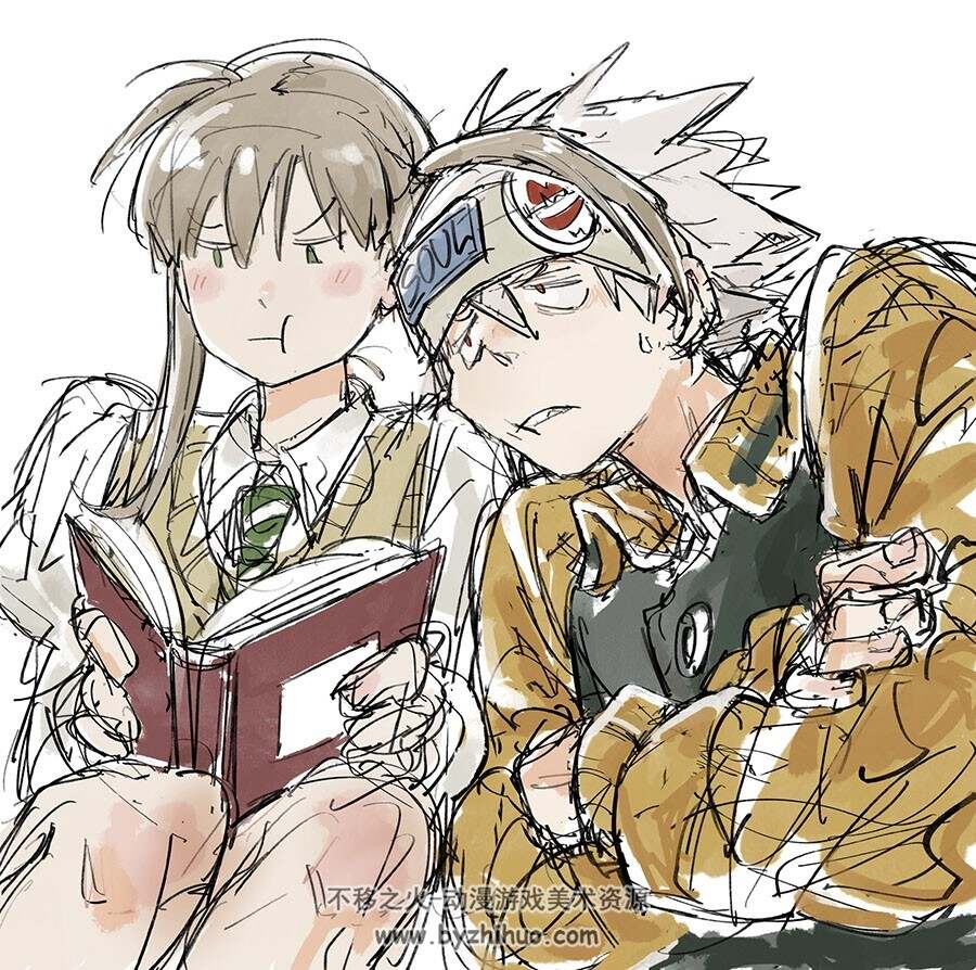 画师tokitokii 双人插画作品参考图包 百度网盘下载