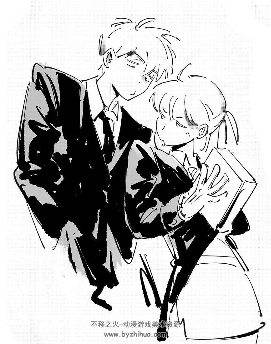画师tokitokii 双人插画作品参考图包 百度网盘下载
