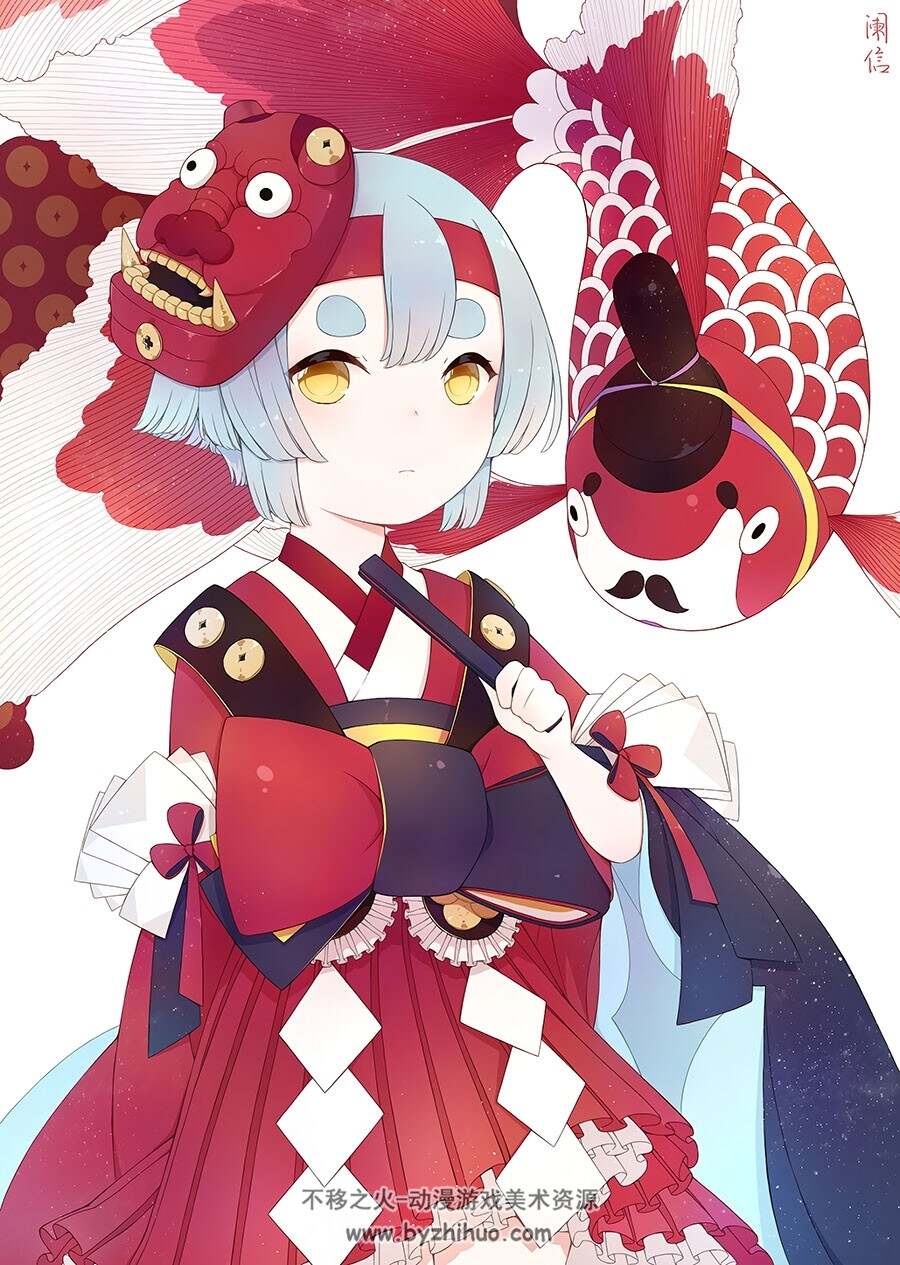 画师Genkwa 可爱人物 插画壁纸图包 百度网盘下载