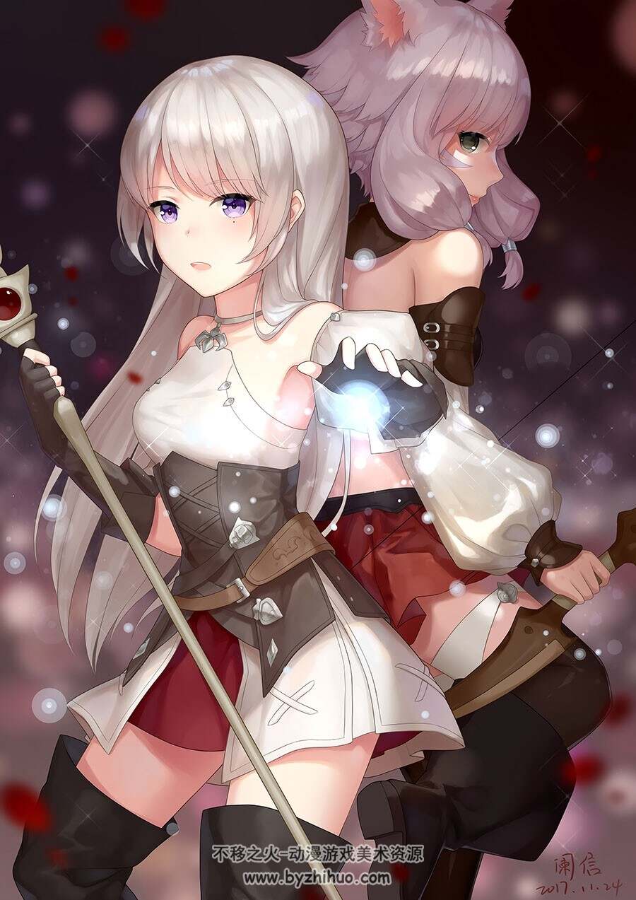 画师Genkwa 可爱人物 插画壁纸图包 百度网盘下载