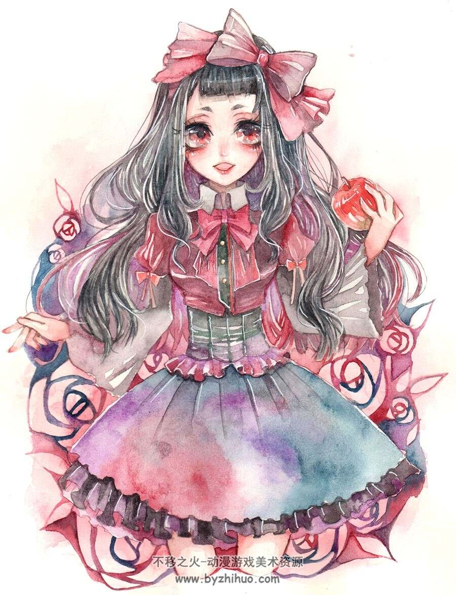 画师もてぎ 手绘水彩美术作品图包 百度网盘下载