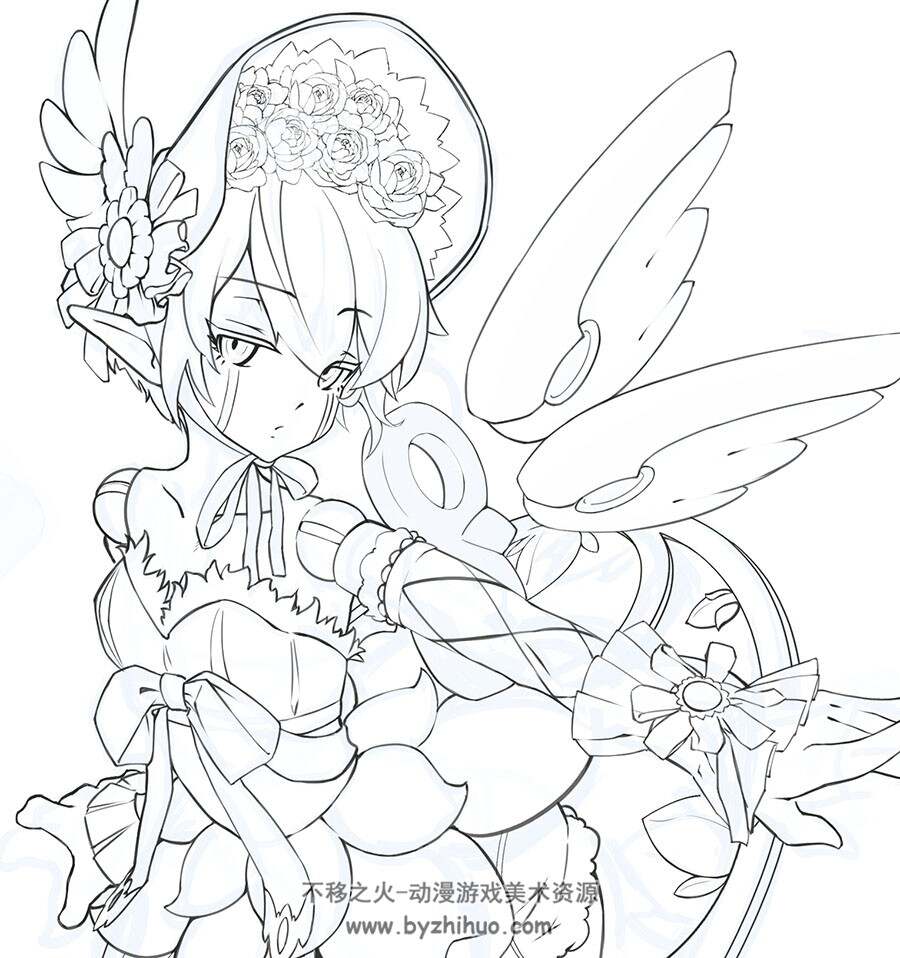 画师fibi 二次元人物插画作品图包 百度网盘下载