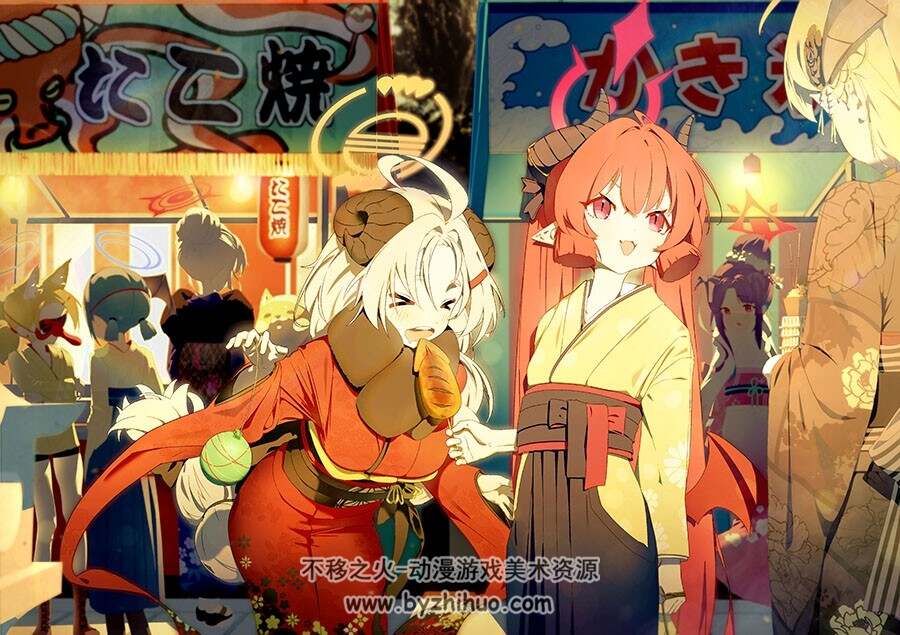 画师fibi 二次元人物插画作品图包 百度网盘下载