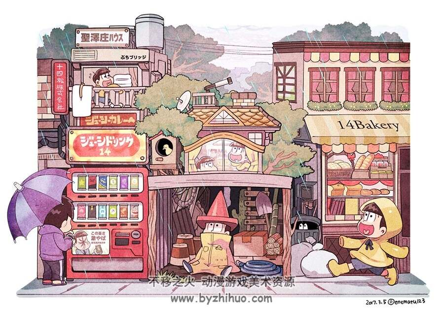 日本插画师ネルナル Nelnal 插画美术作品图包 百度网盘下载