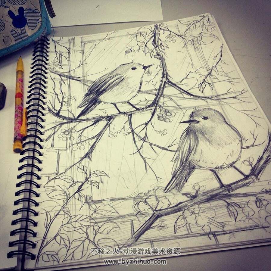 画师Cherri 水彩绘画作品图包 百度网盘下载