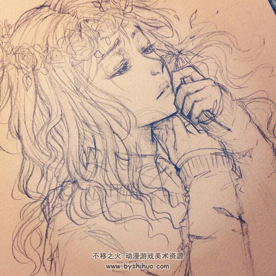 画师Cherri 水彩绘画作品图包 百度网盘下载