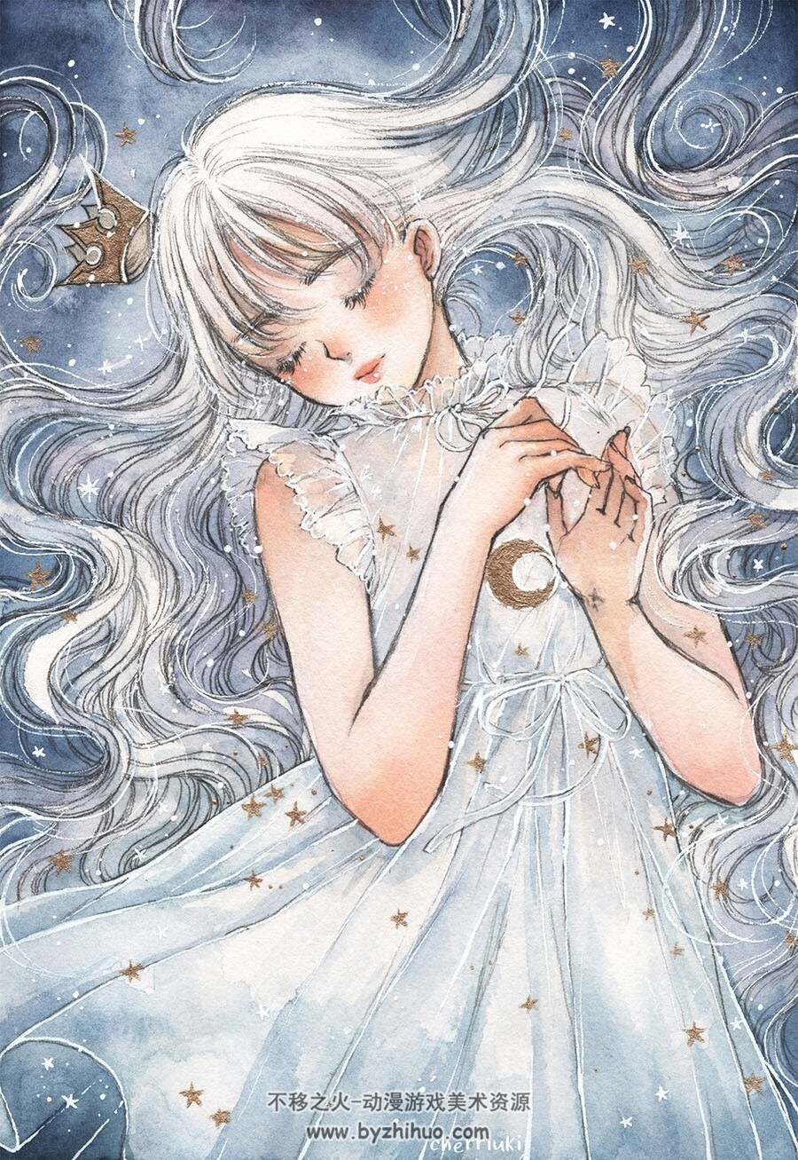 画师Cherri 水彩绘画作品图包 百度网盘下载