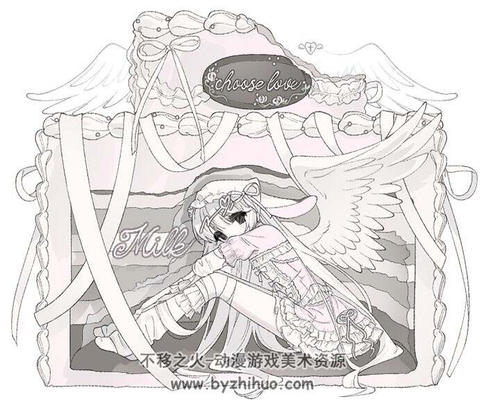 画师ヒメ 纸片人少女插画图包 百度网盘下载