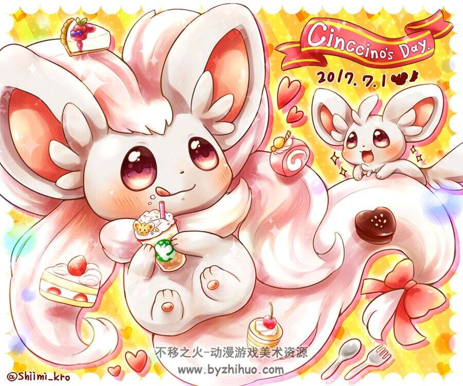 日本插画师椎み shiimiwan 动漫角色插画作品图包 百度网盘下载