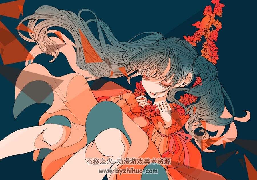 日本画师うたは 梦幻少女插画图包 百度网盘下载