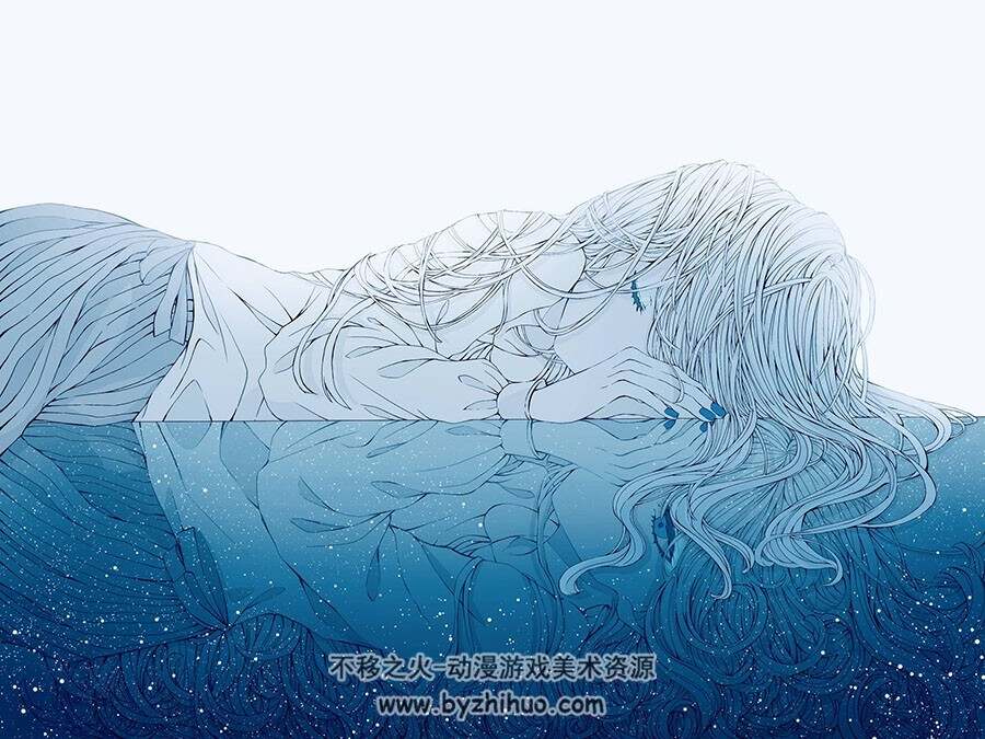 日本画师うたは 梦幻少女插画图包 百度网盘下载