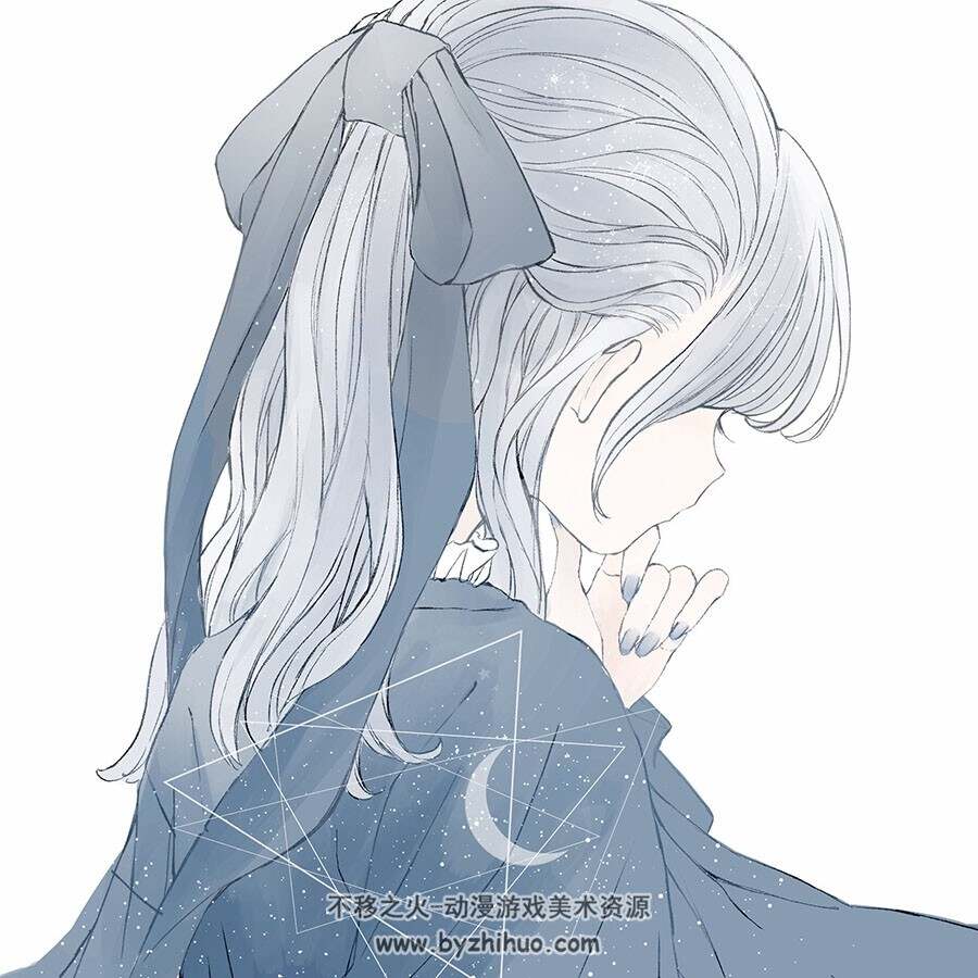 日本画师うたは 梦幻少女插画图包 百度网盘下载