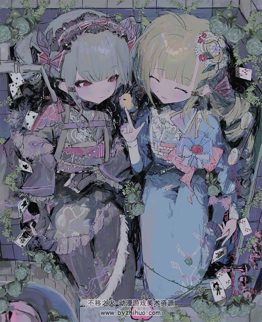 画师狗ヲ 风格独特的插画作品图包 百度网盘下载