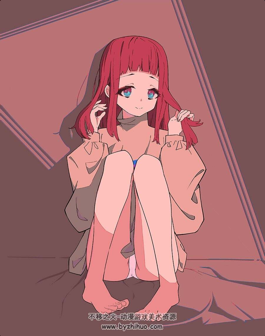 画师Hano 动漫人物插画作品图包 百度网盘下载