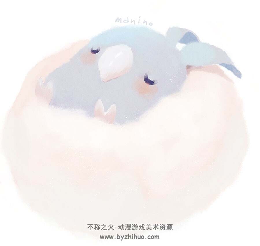 画师 まにの 可爱毛绒的插画作品图包 百度网盘下载