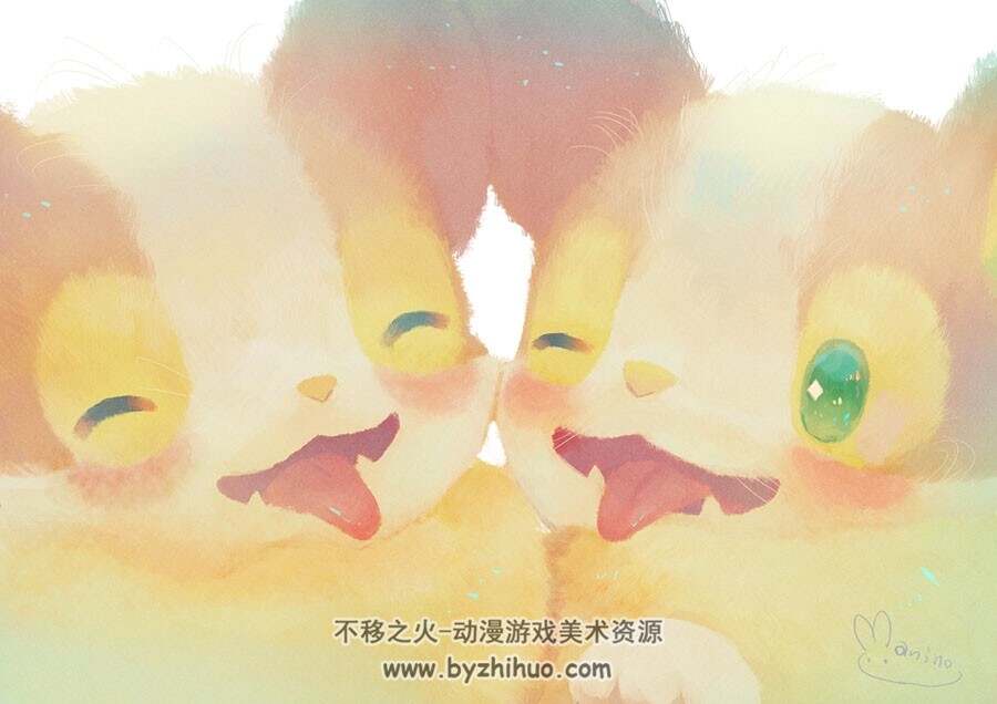 画师 まにの 可爱毛绒的插画作品图包 百度网盘下载
