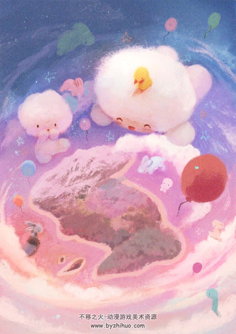 画师 まにの 可爱毛绒的插画作品图包 百度网盘下载
