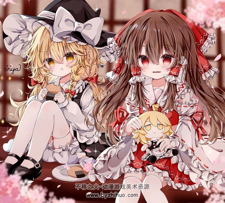 画师Nya 软萌人物插画作品图包 百度网盘下载