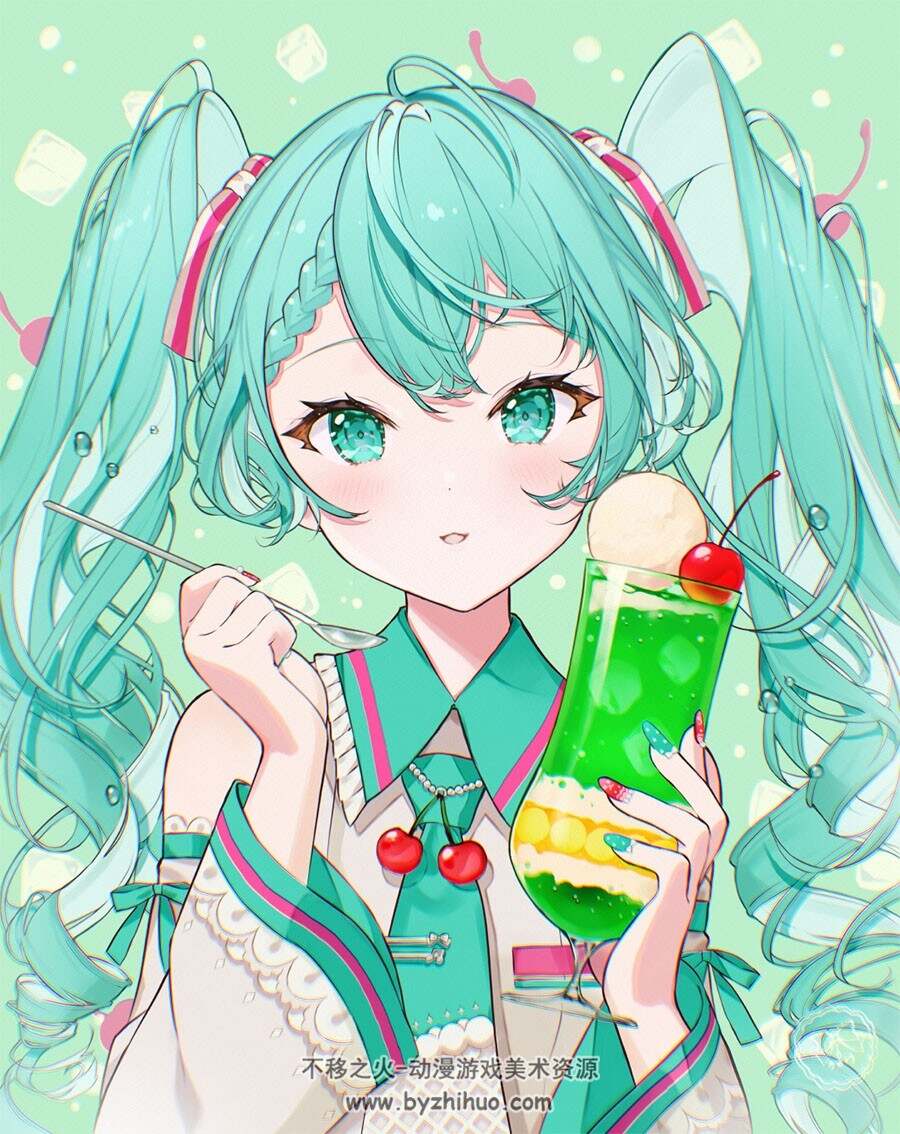 画师 クロワ croixtw 甜美风插画作品图包 百度网盘下载