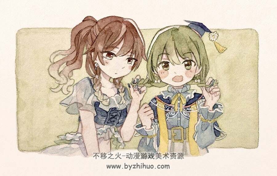画师ししゃも 水彩系插画家美术作品图包 百度网盘下载