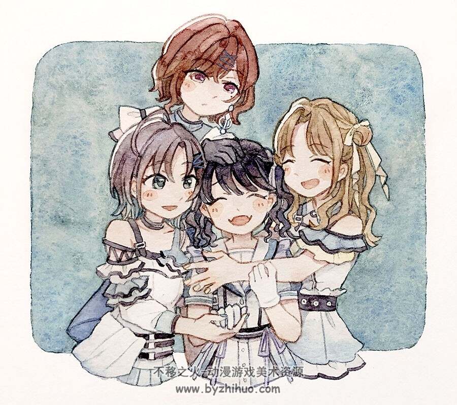 画师ししゃも 水彩系插画家美术作品图包 百度网盘下载