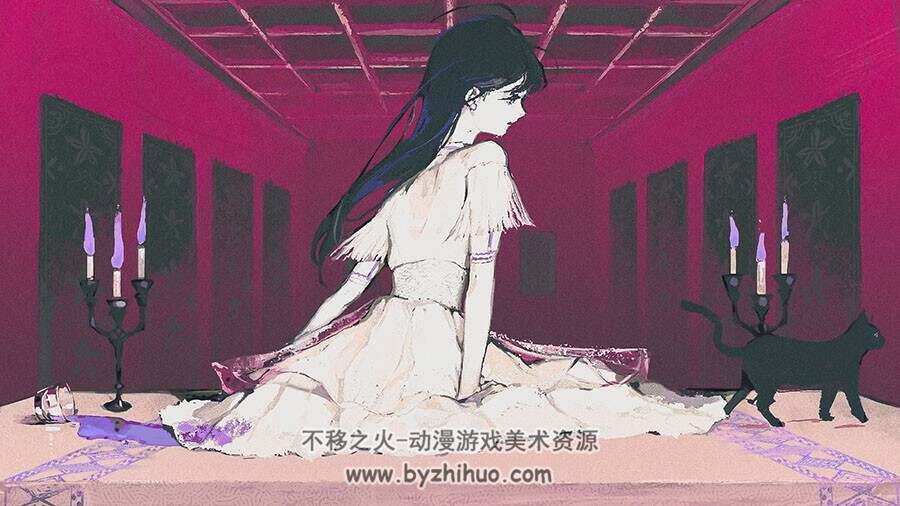 日本插画师 ミツ蜂 氛围感插画壁纸图包 百度网盘下载