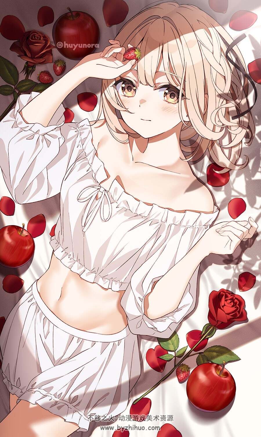 画师ふゆのら 治愈风女孩 插画作品图包 百度网盘下载